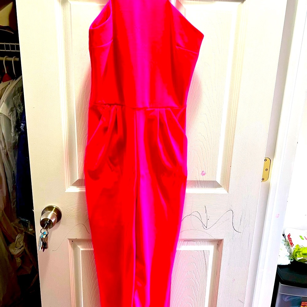 Aqua Hot pink jumpsuit